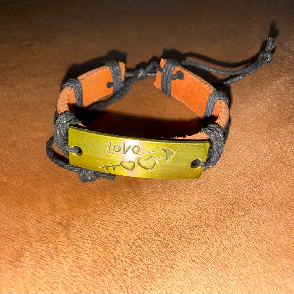 Gold and Black Love Bracelet